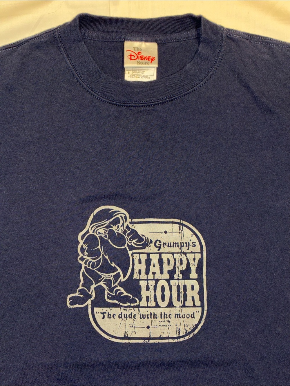 Disney Grumpy’s Happy Hour Novelty Graphic T-Shirt Navy Blue